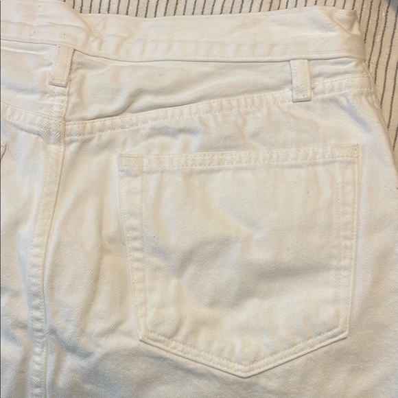 Frame White Frayed Hem Denim Skirt - Picture 3 of 4